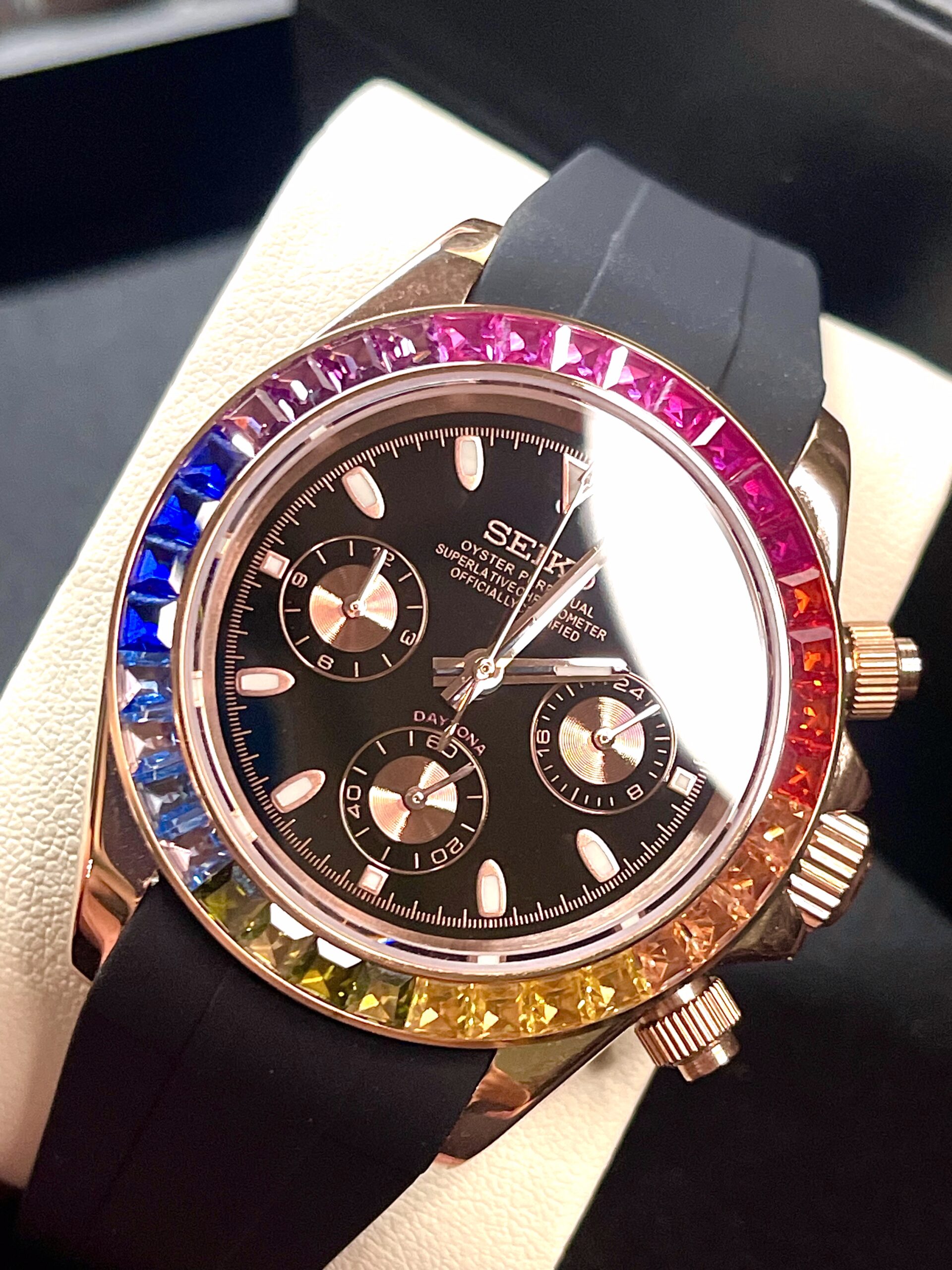 SEIKO MOD DAYTONA RAINBOW